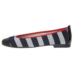 PRETTY BALLERINAS<br/>Shirley 系列 - 海軍風條紋芭蕾舞鞋