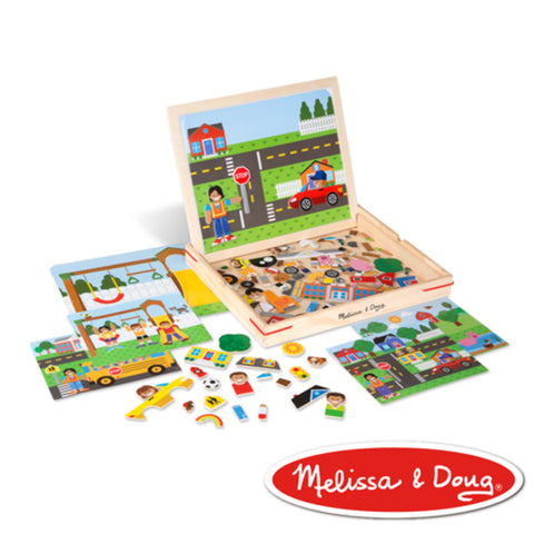 MELISSA & DOUG<br/>MD 益智 - 木質磁鐵貼場景創作遊戲板