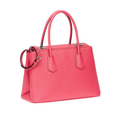 PRADA Saffiano Leather Tote Talco<BR/>粉色防刮牛皮雙扣鎖包 L