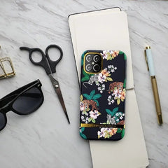 RICHMOND & FINCH<br/>RF瑞典手機殼 金線框 - 黑夜花虎