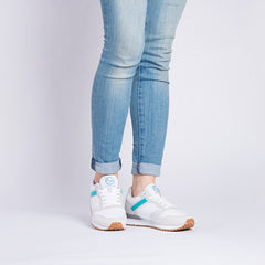 FYE FYEF1606 W5833<br/>寶特瓶製休閒鞋 La Lande 復古慢跑女鞋 - 淺灰/天空藍