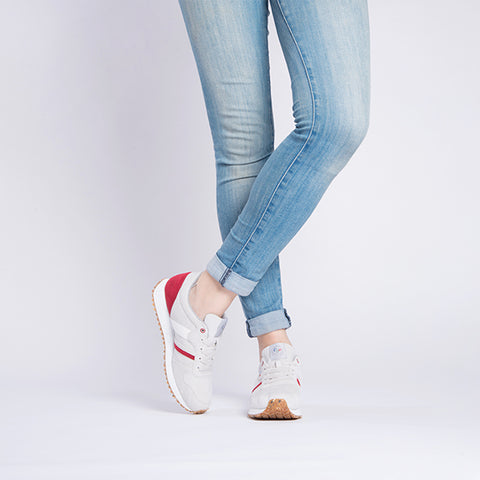 FYE FYEF1501 W58<br/>寶特瓶製休閒鞋 La Champenoise 復古慢跑女鞋 - 淺灰色