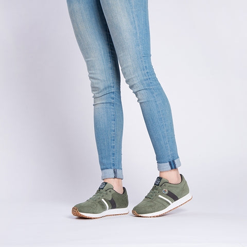 FYE FYEF1501 W58<br/>寶特瓶製休閒鞋 La Champenoise 復古慢跑女鞋 - 橄欖綠