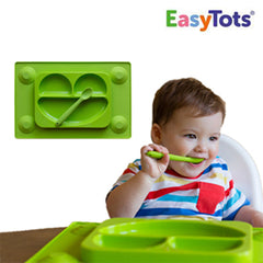 EASYTOTS EasyMat<BR/>防滑矽膠餐盤組 - 餐盤 + 湯匙 (共3色)