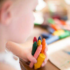 HONEYSTICKS Crayons<br/>純天然蜂蠟無毒蠟筆 - 幼童適用 胖長款 (共6色)