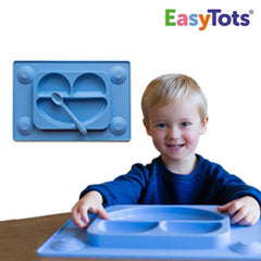 EASYTOTS EasyMat<BR/>防滑矽膠餐盤組 - 餐盤 + 湯匙 (共3色)