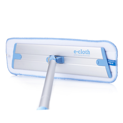 E-CLOTH<br/>深層清潔除菌抗過敏 - 輕量級拖把 120cm + 科技清潔布家用三件組 (萬用清潔布+玻璃拋光布+噴槍)