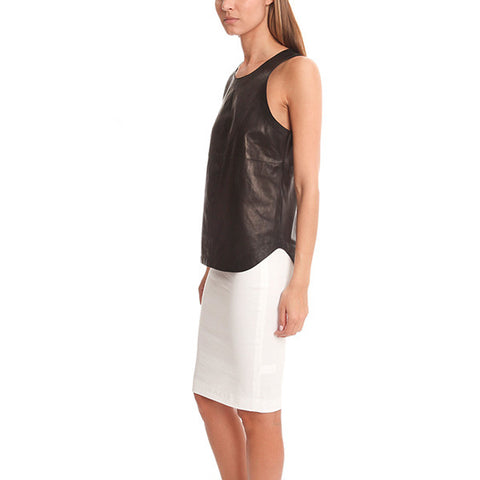 RAG & BONE Crete Leather Tank<BR/>皮質挖背背心