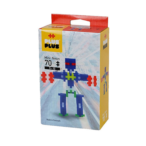 PLUS-PLUS Mini<br/>加加積木 小顆粒 - 霓虹 機器人 (70PCS)
