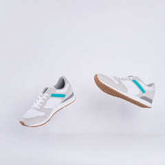 FYE FYEF1606 W5833<br/>寶特瓶製休閒鞋 La Lande 復古慢跑女鞋 - 淺灰/天空藍