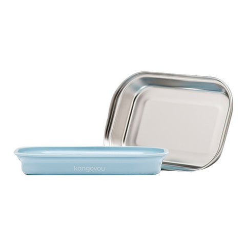 KANGOVOU Flat Plate <br/>美國小袋鼠 不鏽鋼安全平板餐盤 (共4色)