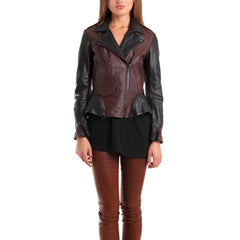 3.1 PHILLIP LIM 2 Tone Moto Cross Jacket<br/>雙層拼色皮外套