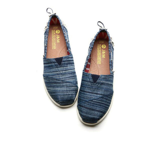 JOY & MARIO<BR/>牛仔鉚釘平底休閒鞋