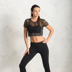 PURE APPAREL Fame Top<br/>Fame 短版網狀上衣 (共2色) - Shark Tank Taiwan 歐美時尚生活網