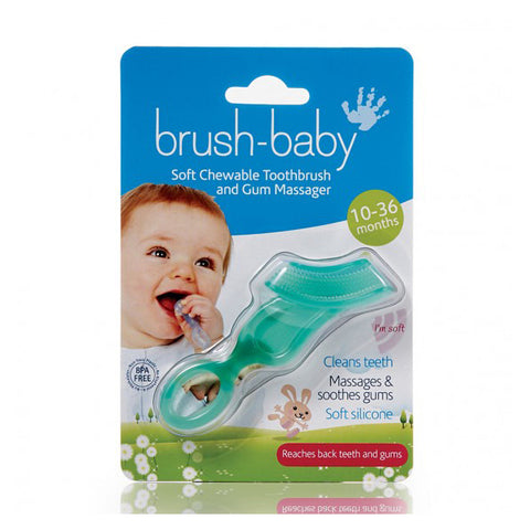 BRUSH-BABY<br/>固齒潔牙刷 - 粉綠