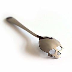 SUCK UK Silver Sugar Skull Spoon<BR/>骷髏頭健康糖匙 – 銀色款