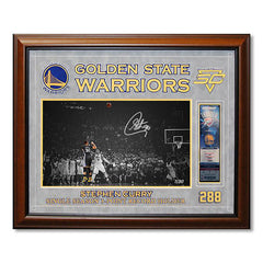 NBA Stephen Curry Single-Season 3-pt Record Signature<br/> 史蒂芬·柯瑞三分球新紀錄紀念簽名照 - Shark Tank Taiwan 