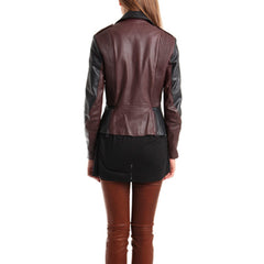 3.1 PHILLIP LIM 2 Tone Moto Cross Jacket<br/>雙層拼色皮外套