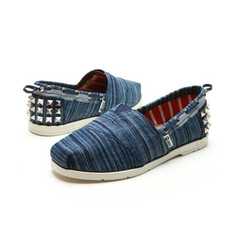JOY & MARIO<BR/>牛仔鉚釘平底休閒鞋