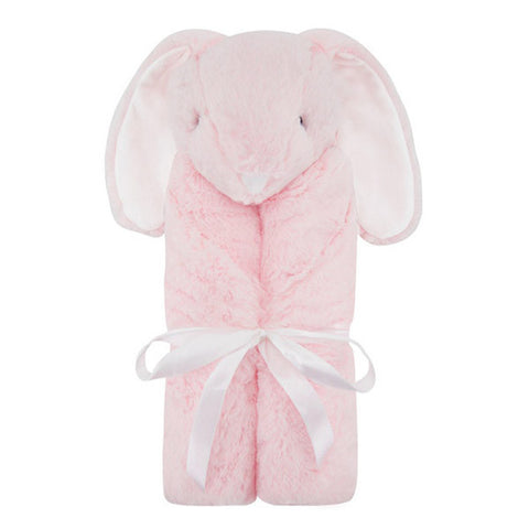 QUILTEX Pink Rabbit<br/>超柔軟動物安撫毯 - 粉紅長耳兔