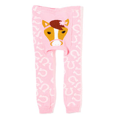 DOODLE PANTS Pink Horse Cotton Leggings<BR/>粉紅小馬緊身褲