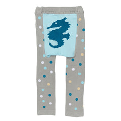 DOODLE PANTS Gray Dot Seahorse Leggings<BR/>灰點點海馬緊身褲 - Shark Tank Taiwan 歐美時尚生活網
