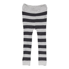 DOODLE PANTS Gray Moose Stripes Leggings<BR/>灰色條紋麋鹿緊身褲
