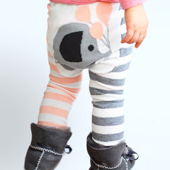 DOODLE PANTS Elephant Balloon Stripes Cotton Legging<BR/>大象氣球緊身褲 (共2色) - Shark Tank Taiwan 歐美時尚生活網