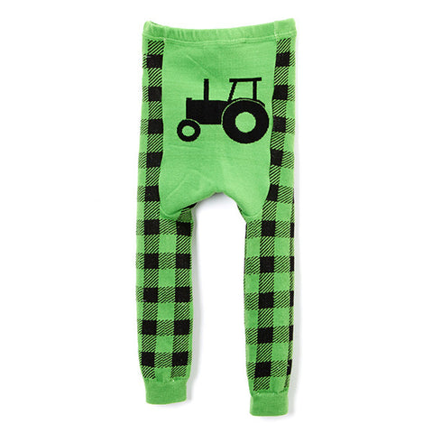 DOODLE PANTS Green Tractor Leggings<BR/>綠色推土機緊身褲