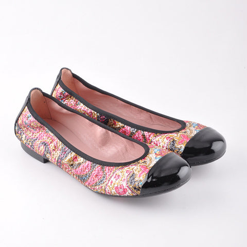 PRETTY BALLERINAS<BR/>Shirley 系列 亮片復古印花圖騰 - Shark Tank Taiwan 