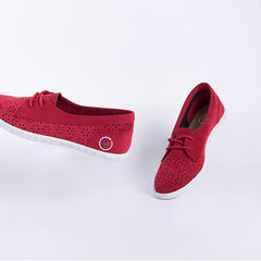 FYE FYE1504<br/>寶特瓶製休閒女鞋 Paris 系列 - 酒紅色