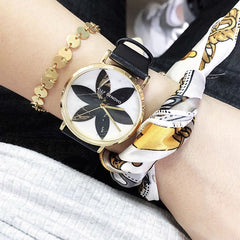 ALLY DENOVO<br/>[女款] 花樣大理系列 - 金墨百合