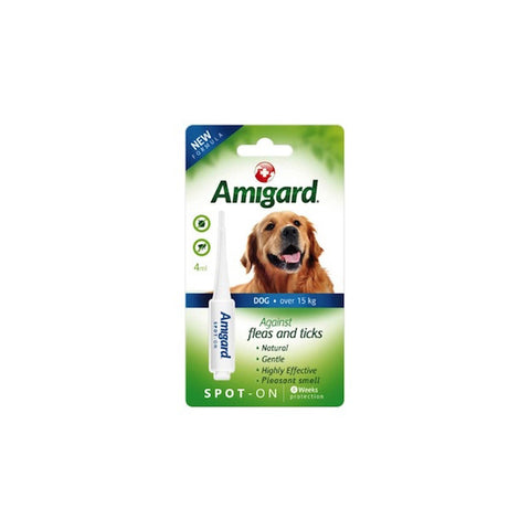 AMIGARD Spot-On Fleas & Ticks<BR/>安美佳天然驅蚤滴劑 - 15-30kg 犬種專用 (單劑)