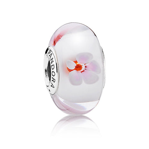 PANDORA Pink Cherry Blossom Murano Charm