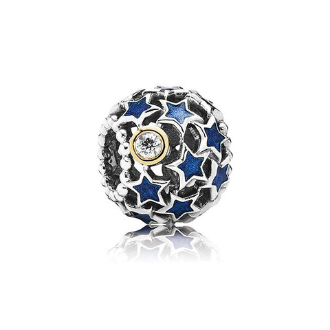 PANDORA Night Sky Blue Enamel and Clear CZ