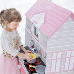 TEAMSON<BR/>艾芮兒奇境2合1木製娃娃屋廚房組