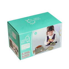 TEAMSON<BR/>小廚師法蘭克福木製玩具烤麵包機組 - 綠色 - 11件組