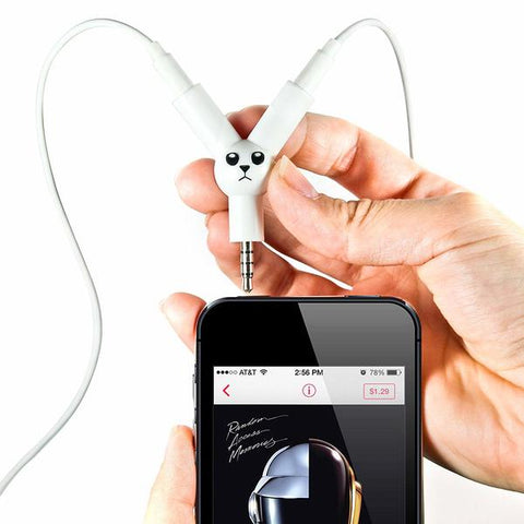 SUCK UK Jack Rabbit Headphone Splitter<BR/>傑克兔耳機分享器