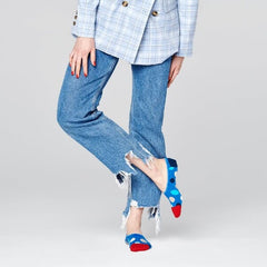 HAPPY SOCKS<br/>深藍底彩色大點隱形襪 (36-40)