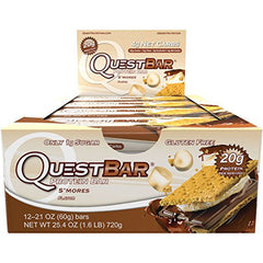 QUEST Protein Bars - S’Mores<BR/>高蛋白營養棒 - 棉花糖巧克力餅乾 (12入)