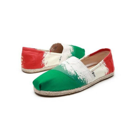 JOY & MARIO<BR/>噴濺塗鴉麻邊造型平底鞋