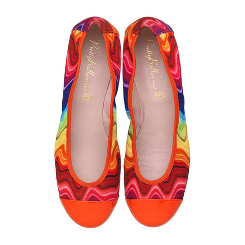 PRETTY BALLERINAS<BR/>Shirley 系列 漸層波段彩虹彎彎鞋 - Shark Tank Taiwan 