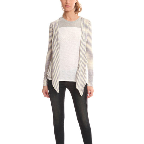 Waterfall Cardigan<br/>條紋垂墜罩衫