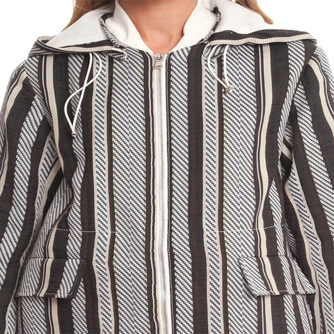 Striped Parka<br/>直條拉鍊大衣 - Shark Tank Taiwan 
