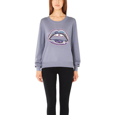 Je T'aime Intarsia Sweater<br/>拉拉唇亮片毛衣