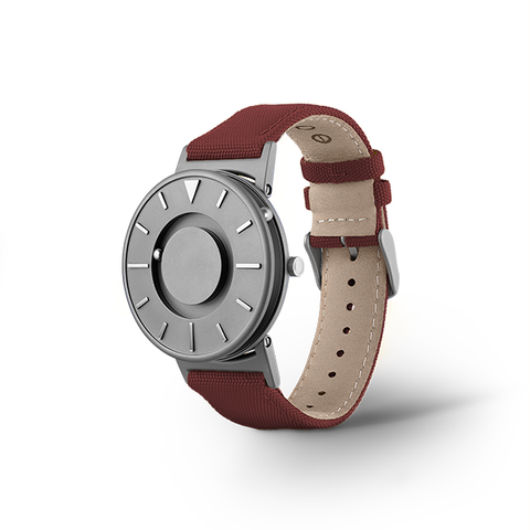 EONE Bradley - Canvas Crimson<br/>大英博物館典藏 觸感腕錶 - 奔放紅 - Shark Tank Taiwan 