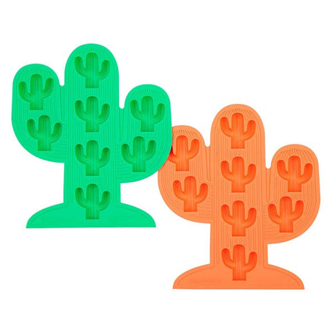 SUNNYLIFE Green & Orange Cactus Ice Trays<br/>仙人掌製冰盤組 (2入/組)