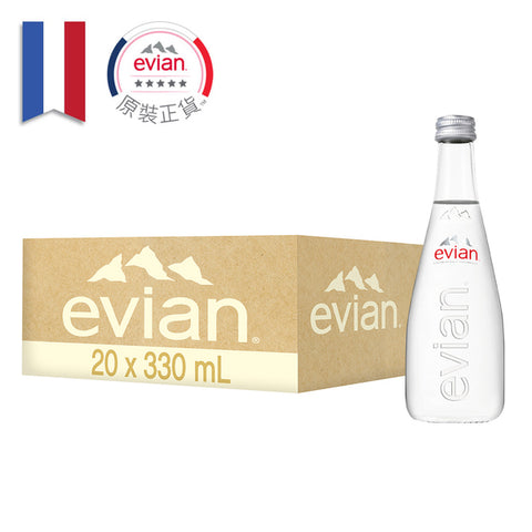 Evian - 依雲天然礦泉水-玻璃瓶 <br/> 330ml (20入/箱) x 3 箱