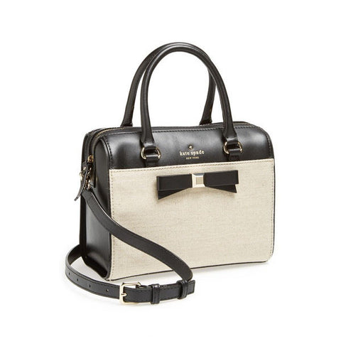 Kate Spade New York -  'holly street - ashton' leather & fabric crossbody satchel - Shark Tank Taiwan 