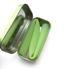 GOSILI<br/>吸管口袋組 - 珍奶款 (青) + 20cm (紫) -+ Moek  吸攜暢飲切口器 (藍+灰)